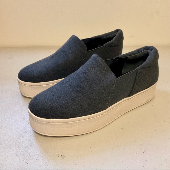 Vince Shoes - Vince Charcoal Slip-On Sneakers